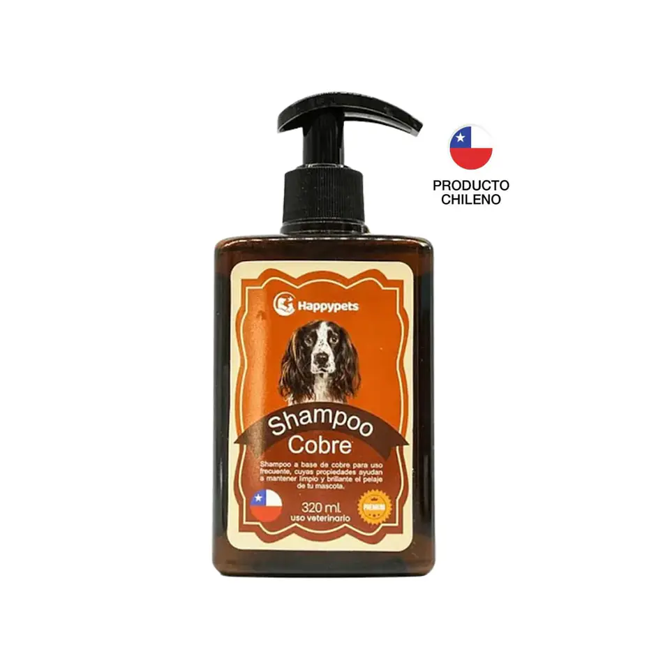 SHAMPOO COBRE PARA PERROS HAPPYPETS CON AVENA HIPOALERGENICO 320ML  1