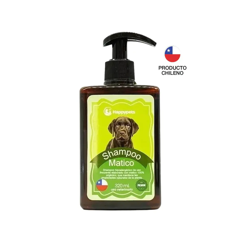 SHAMPOO MATICO PARA PERROS HAPPYPETS HIPOALERGENICO 320ML  1