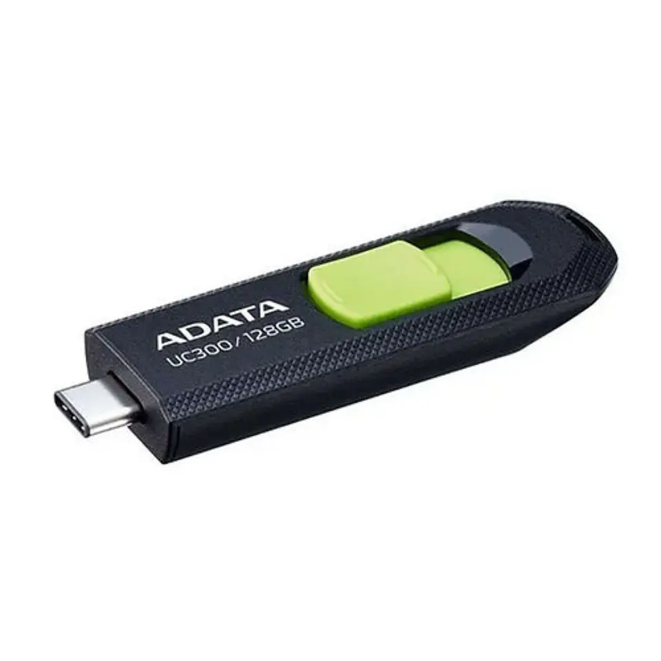 PENDRIVE TIPO C ADATA UC300 128GB RETÁCTIL NEGRO/VERDE 1