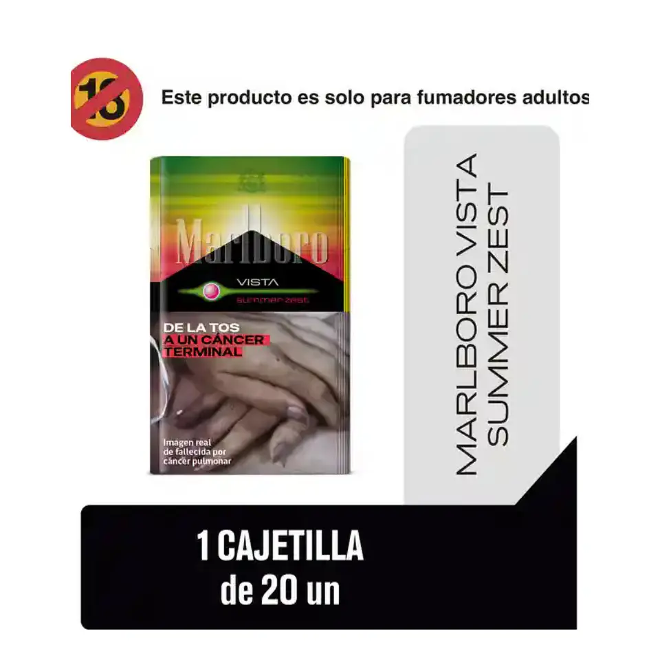 CIGARROS MARLBORO VISTA SUMMER ZEST DE 20 1