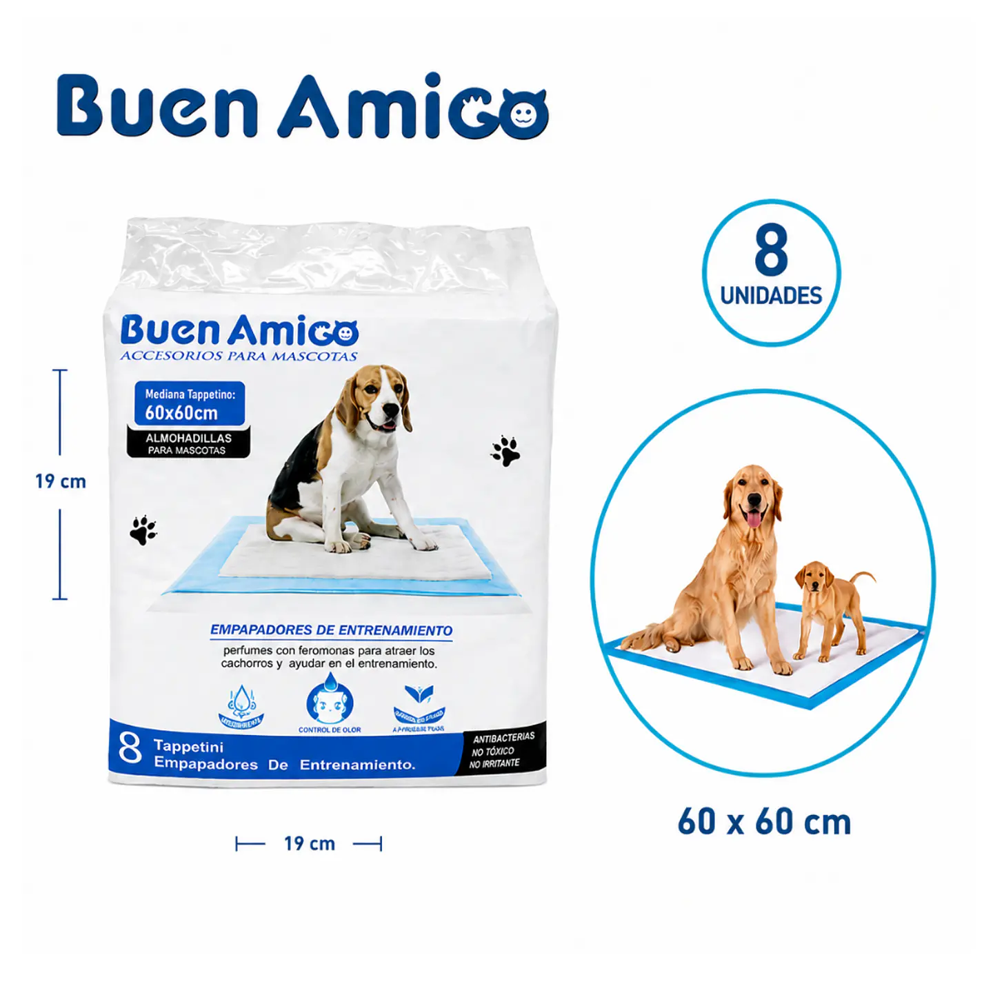 SABANILLA BUEN AMIGO 60x60CM 8 UNIDADES  1