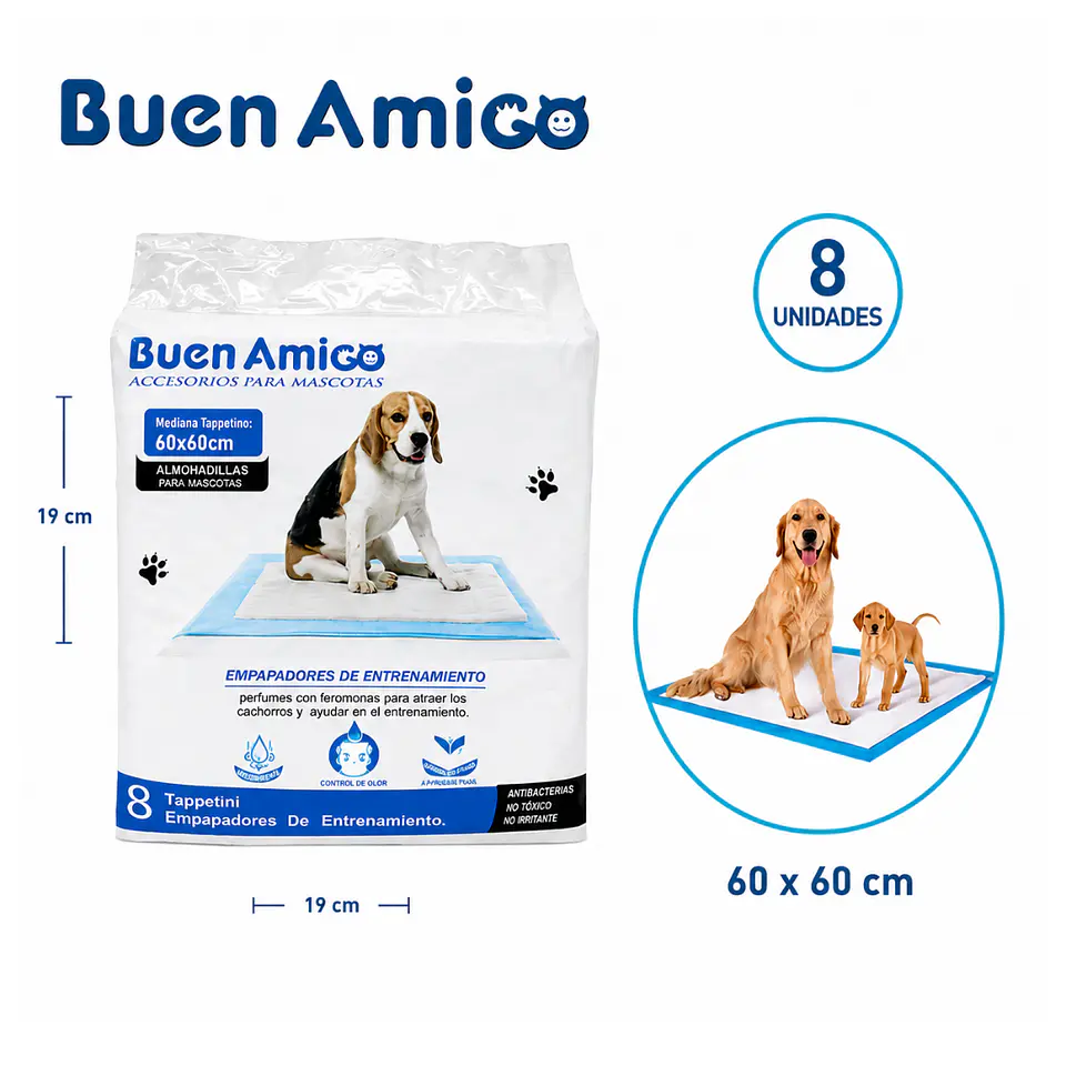 SABANILLA BUEN AMIGO 60x60CM 8 UNIDADES  1