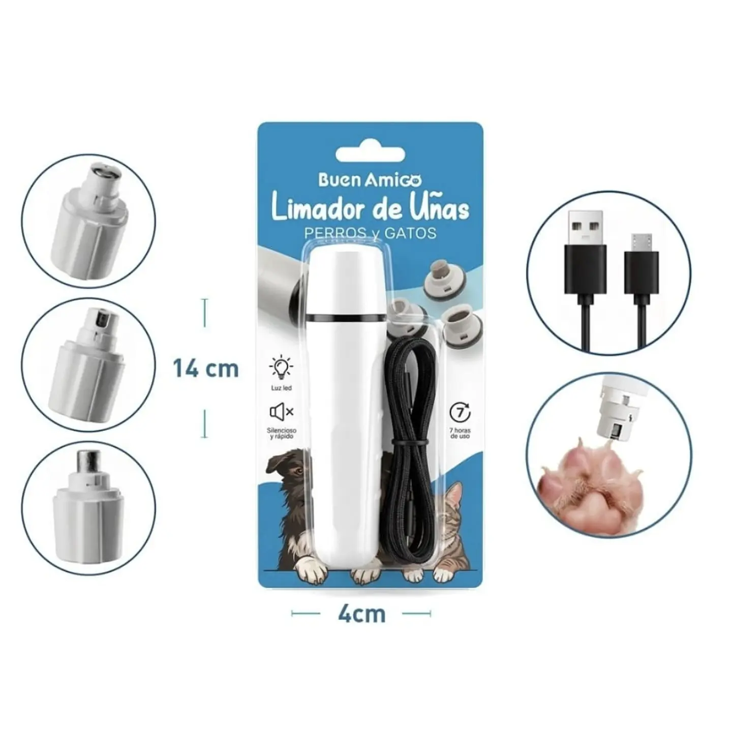 LIMADOR DE UÑAS PARA PERROS Y GATOS BUEN AMIGO 1
