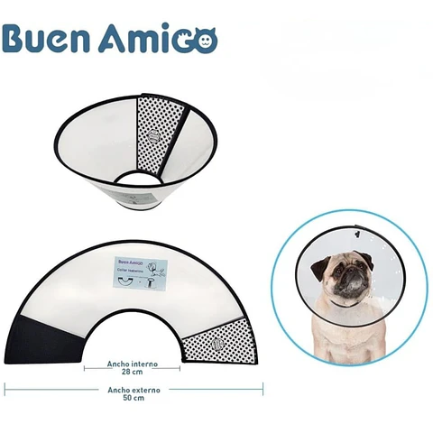 COLLAR ISABELINO BUEN AMIGO CON CIERRE DE VELCRO 50CM