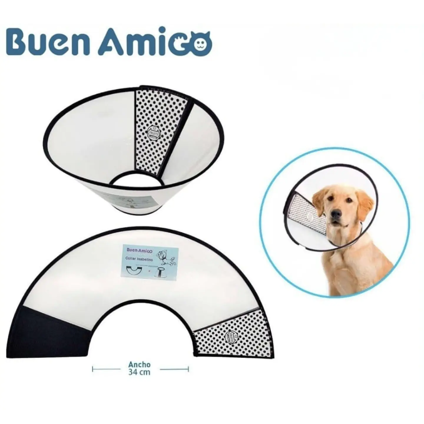 COLLAR ISABELINO BUEN AMIGO CON CIERRE DE VELCRO 71CM 1
