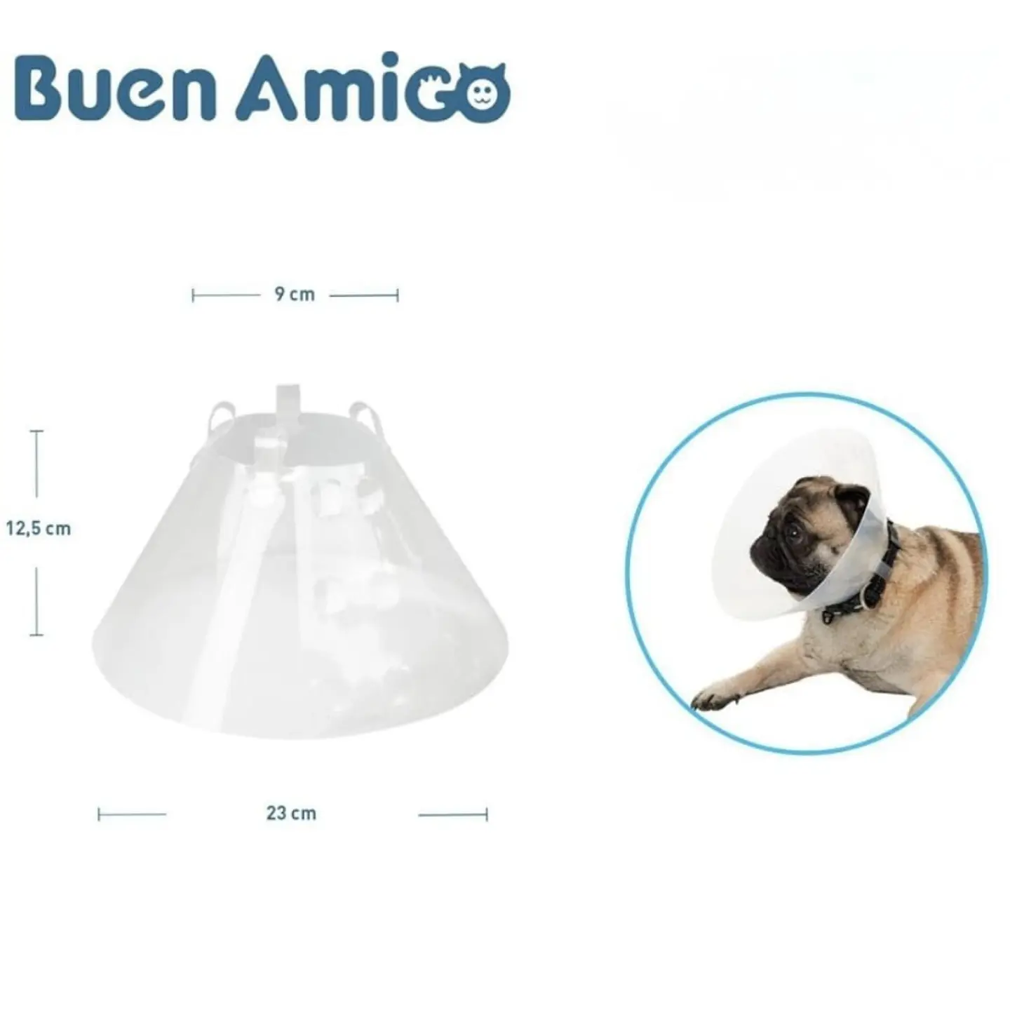 COLLAR ISABELINO BUEN AMIGO AJUSTABLE DE 9X12.5CM 1