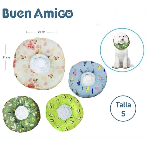 COLLAR ISABELINO REUTILIZABLE BUEN AMIGO TALLA S