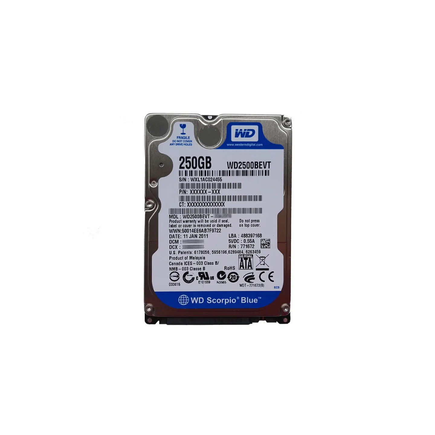 DISCO DURO 250GB 2.5