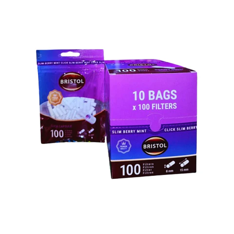FILTROS BRISTOL CLICK BERRY MINT
