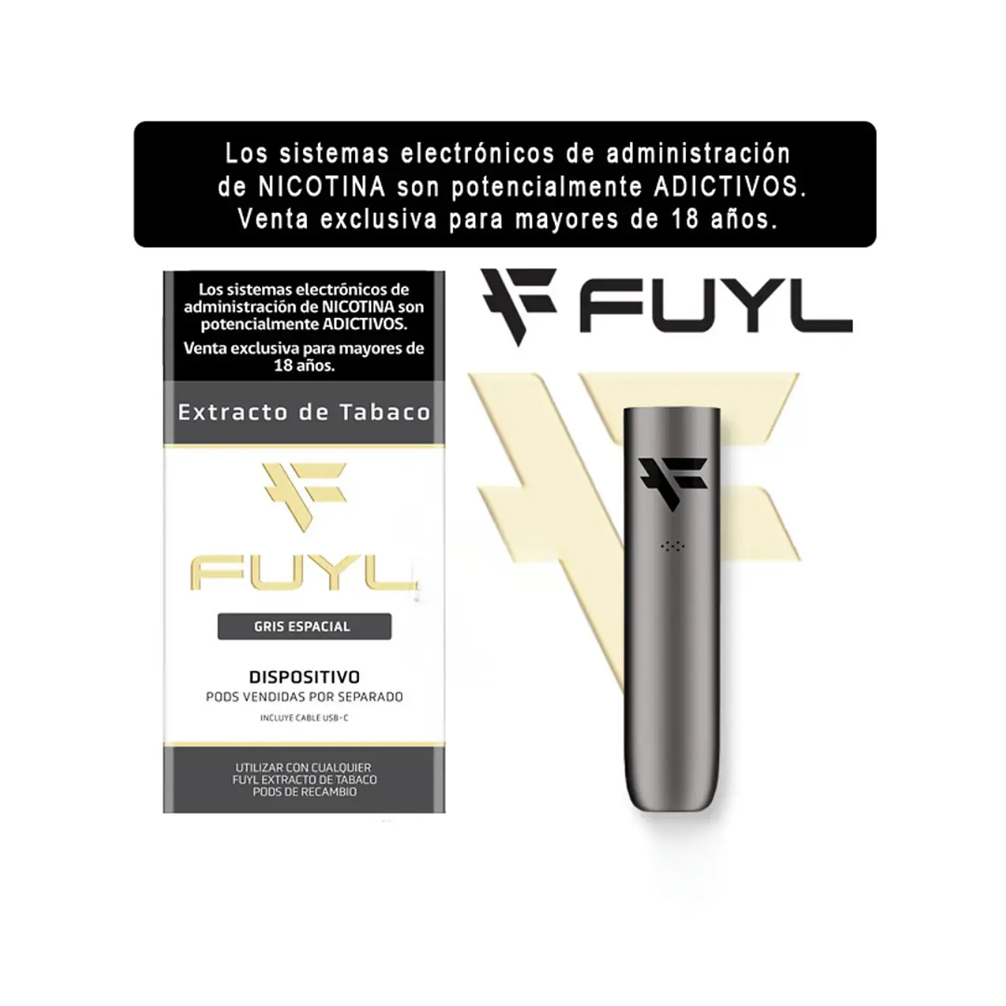 VAPER DINNER LADY FUYL DE EXTRACTO DE TABACO RECARGABLE 3