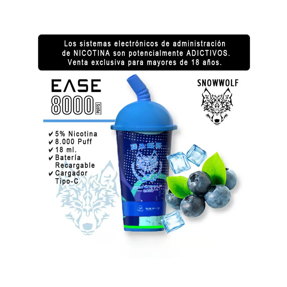 VAPER SNOWWOLF EASE 8K VARIEDADES 2