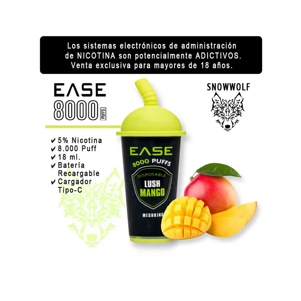 VAPER SNOWWOLF EASE 8K VARIEDADES 8