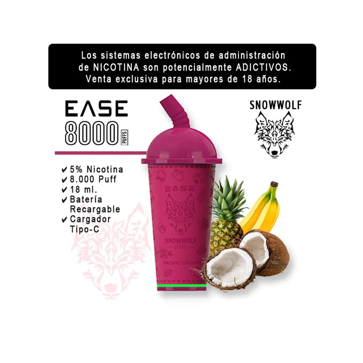 VAPER SNOWWOLF EASE 8K VARIEDADES 11