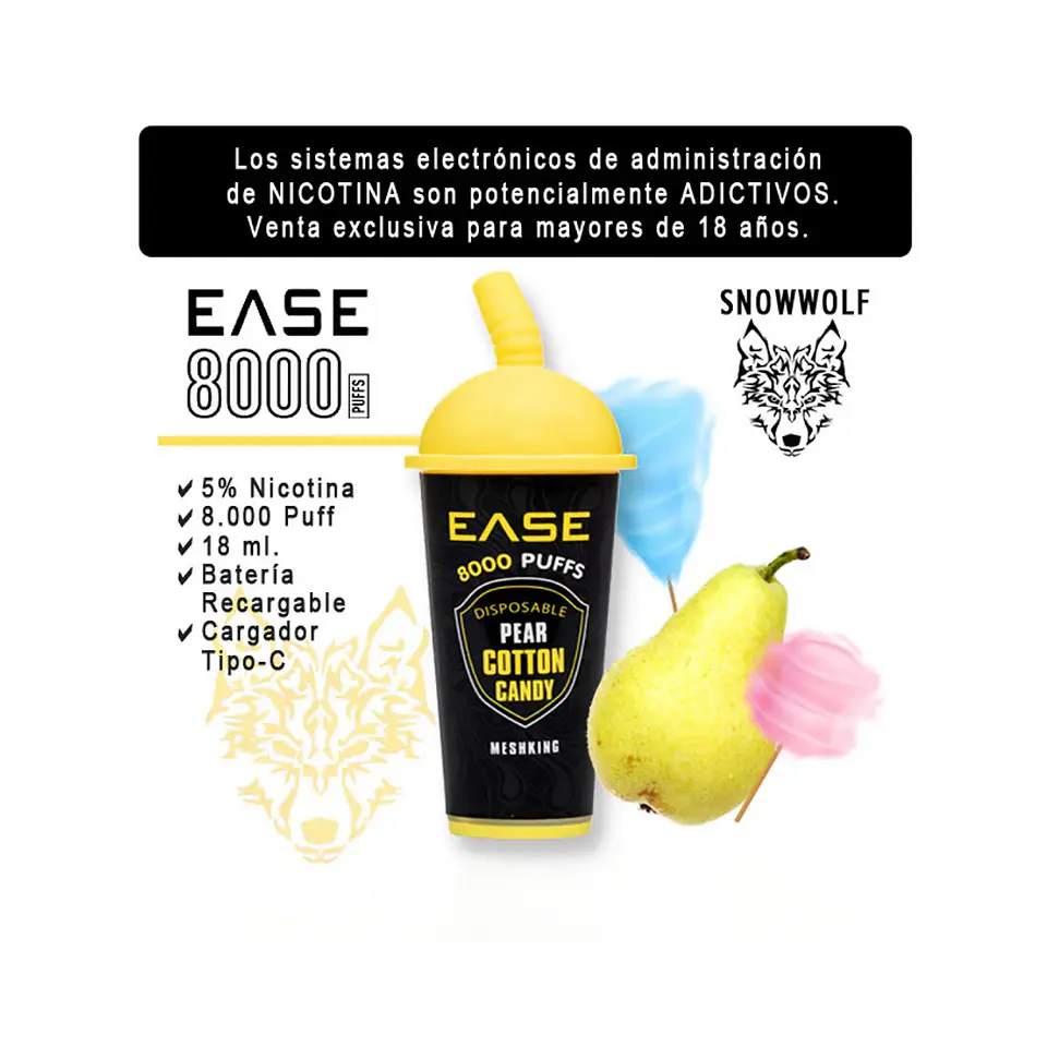 VAPER SNOWWOLF EASE 8K VARIEDADES 12