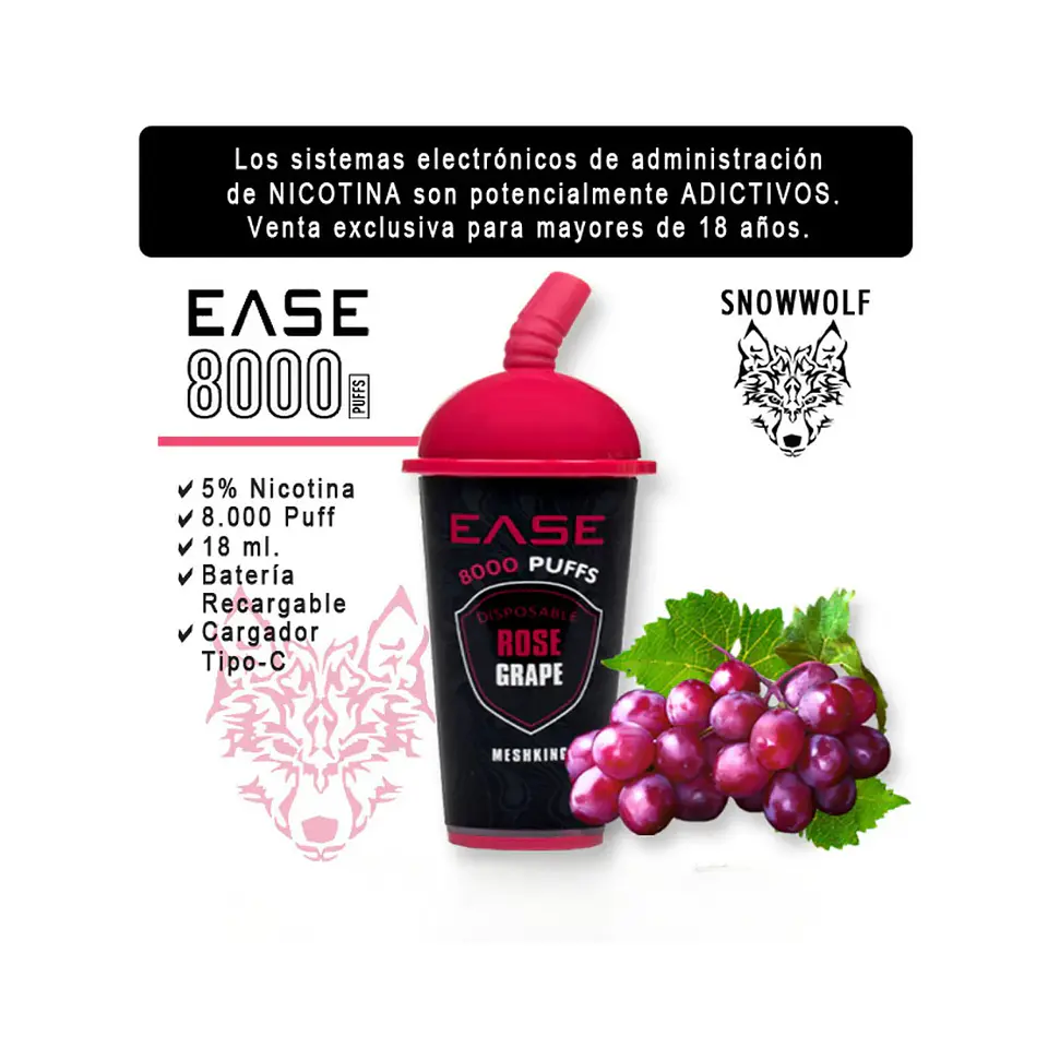 VAPER SNOWWOLF EASE 8K VARIEDADES 14