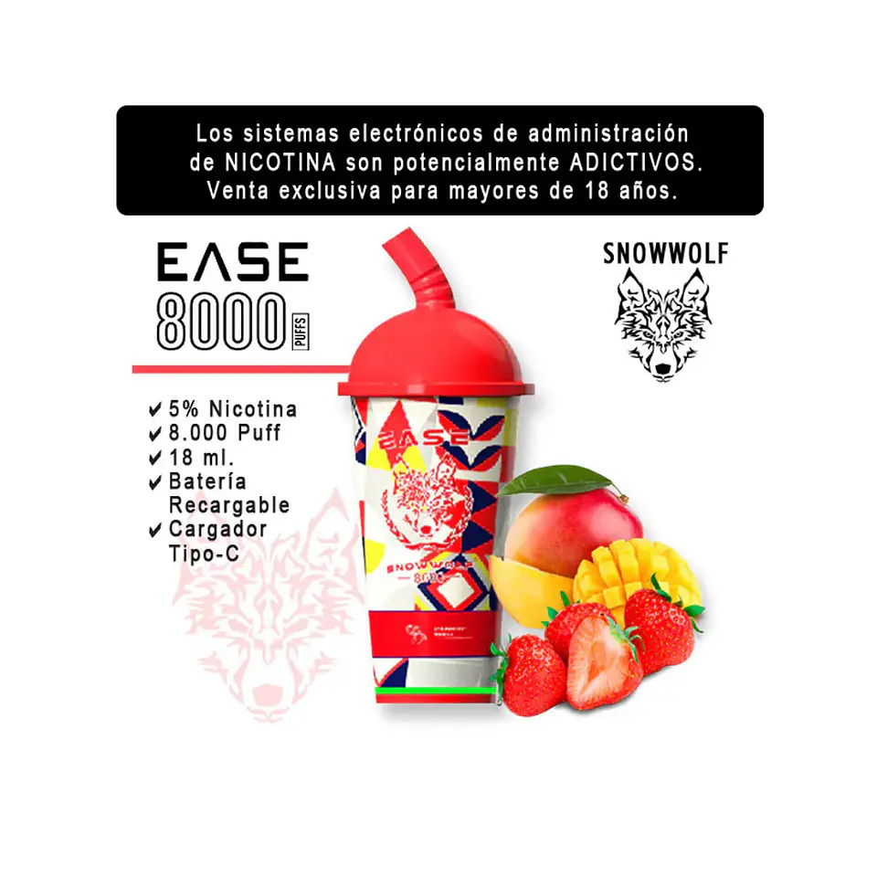 VAPER SNOWWOLF EASE 8K VARIEDADES 17
