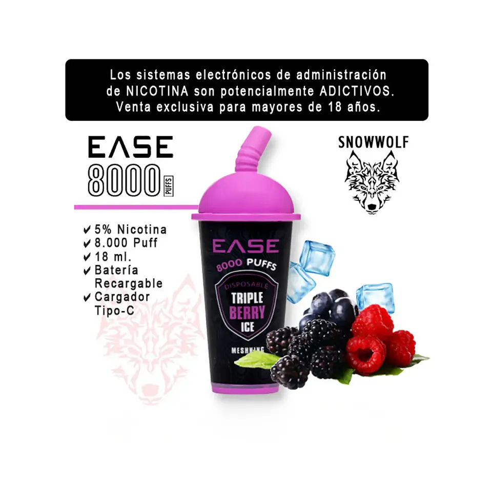 VAPER SNOWWOLF EASE 8K VARIEDADES 18