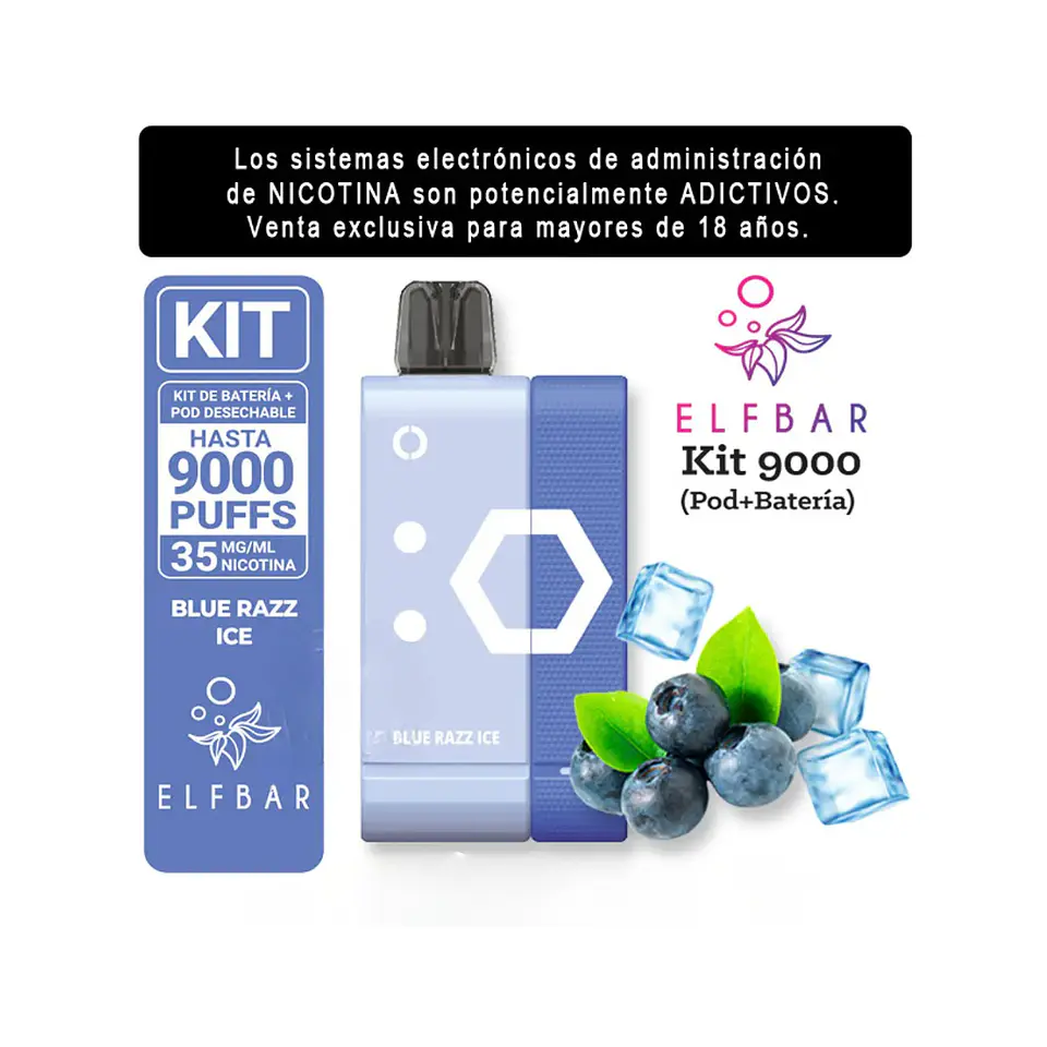 VAPER ELFBAR KIT9000 9K VARIEDADES RECARGABLE 1
