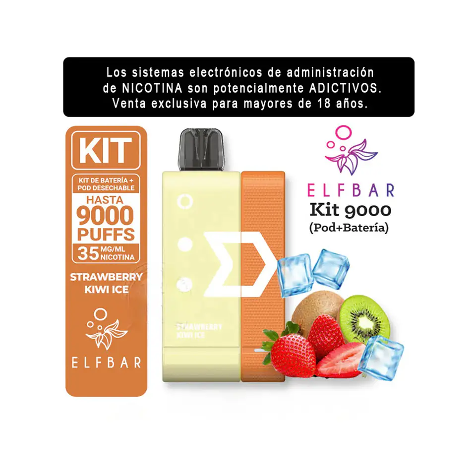 VAPER ELFBAR KIT9000 9K VARIEDADES RECARGABLE 4