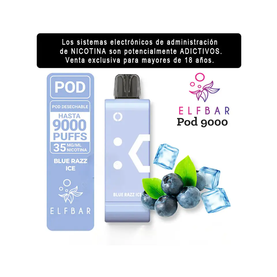 RECARGA ELFBAR VAPER KIT9000 DE 9000 PUFFS VARIEDADES 1