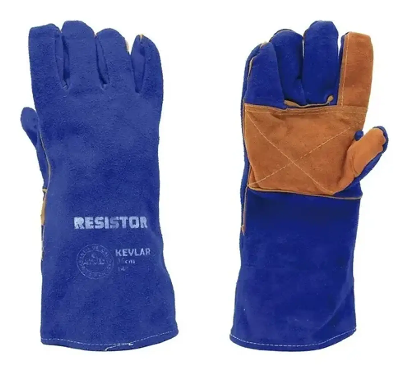 Guante Soldador Azul Kevlar 14 Pulgadas 1