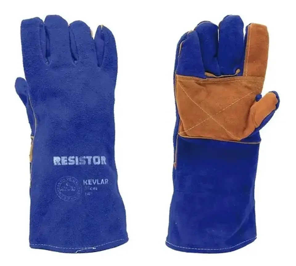 Guante Soldador Azul Kevlar 14 Pulgadas 1