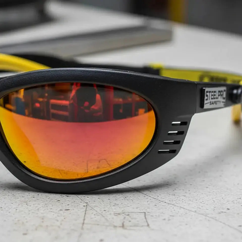 Lente Steelpro Turbine Gt Gris Marco Negro Revo Rojo 3