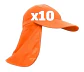Gorro Legionario Naranjo Fluor Filtro Uv Pack 10 Unidades - Miniatura 2