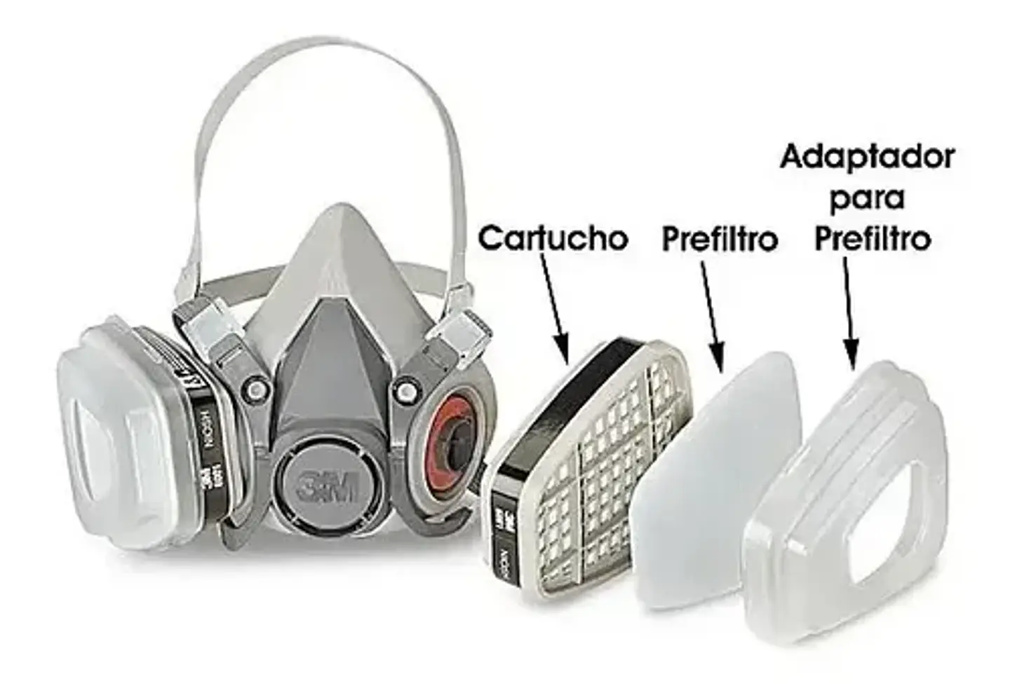 Prefiltro 3M 5N11 (5 Pares) + 1 Par De Adaptador 3M 501 4