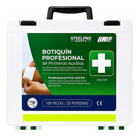 Botiquín Profesional Red Code 105 Portátil Rígido 25 Personas