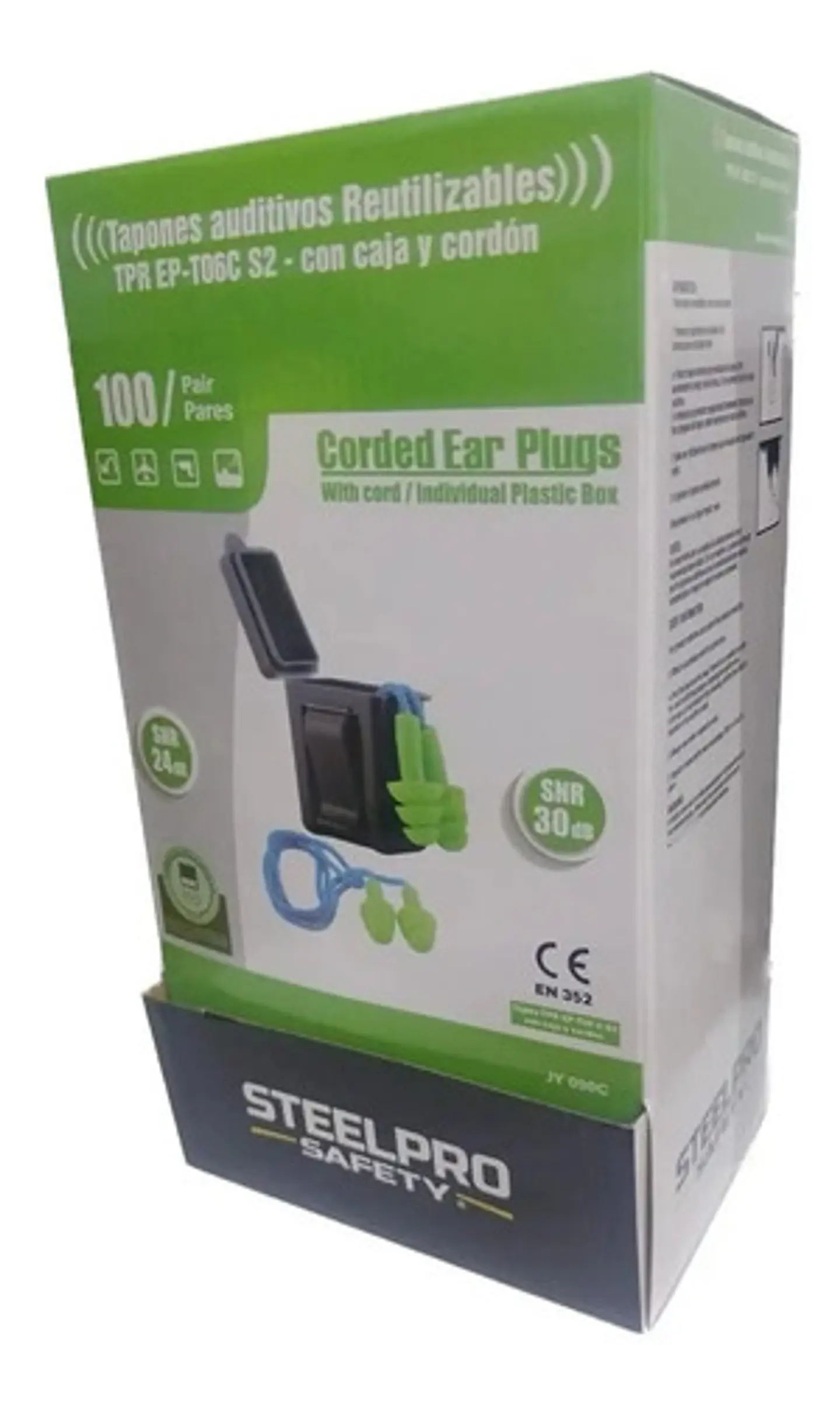 Tapon Protector De Oidos Steelpro Ep-t06 27db Pack 100 Un. 2