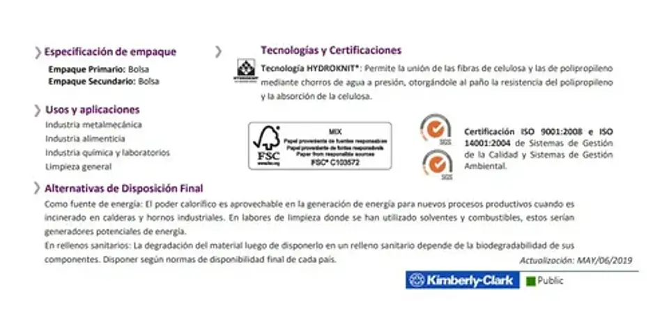 Paños Limpieza Kimberly-clark Wypall X60 Reutilizables 50u Blanco 5
