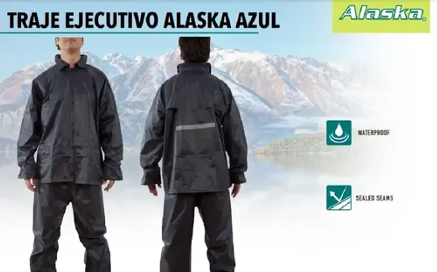 Traje De Agua Lluvia Ejecutivo Azul Alaska  4