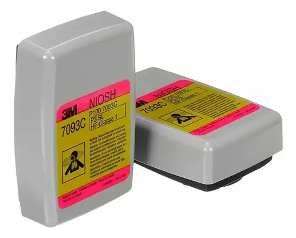 Respirador 3M serie 7000 de Silicona + Filtros 3m Mixtos 7093c 2