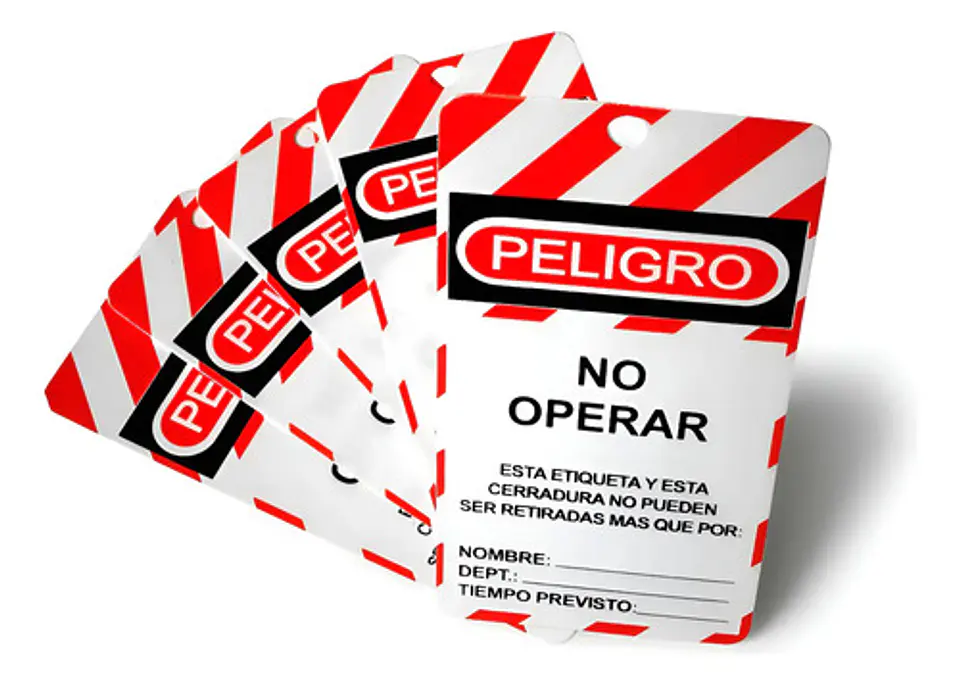Tarjeta Bloqueo Peligro No Operar Pack 25 Unidades 1