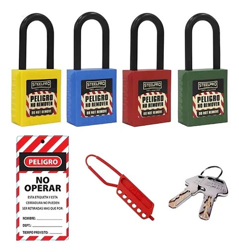 Pack 1 Candado Lockout Dieléctrico + 1 Pinza + 1 Tarjeta 