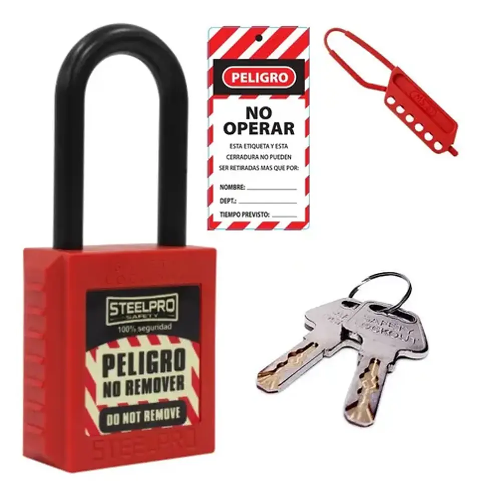 Pack 1 Candado Lockout Dieléctrico + 1 Pinza + 1 Tarjeta  2