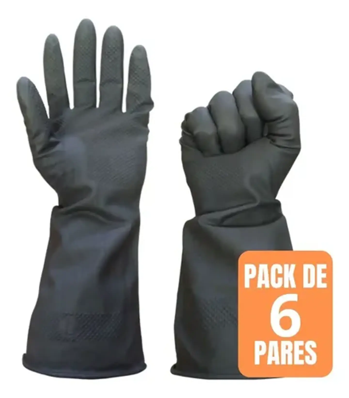 Guantes Albañil reforzado Látex 14'' pack 6 pares 2