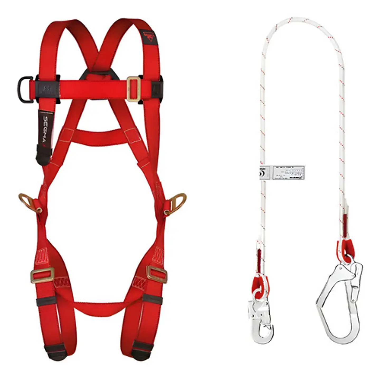 Kit Arnés 3 Argolla+cabo De Vida Perlon Gancho Escala 1