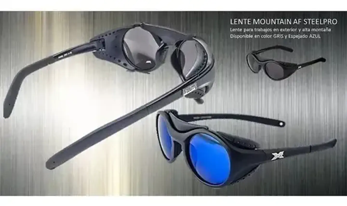 Lentes Mountain Af Espejado Azul Steelpro Negro 6