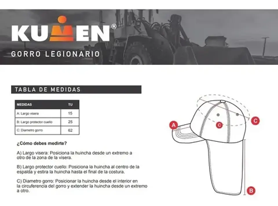 Gorra Kumen Legionario Amarillo Flúor Filtro Uv Protección Sol Unica 4