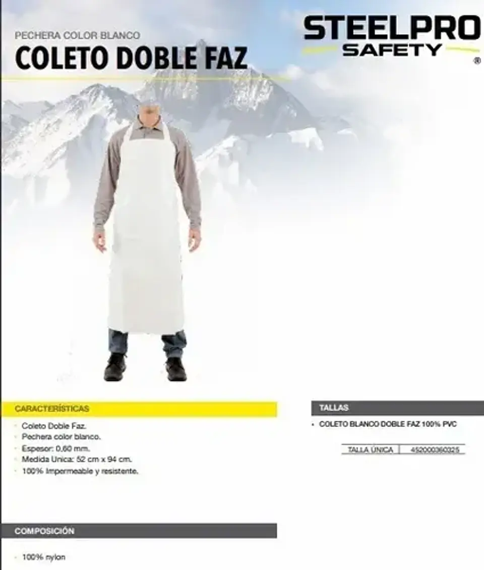 Coleto Pechera Pvc Doble Faz 2