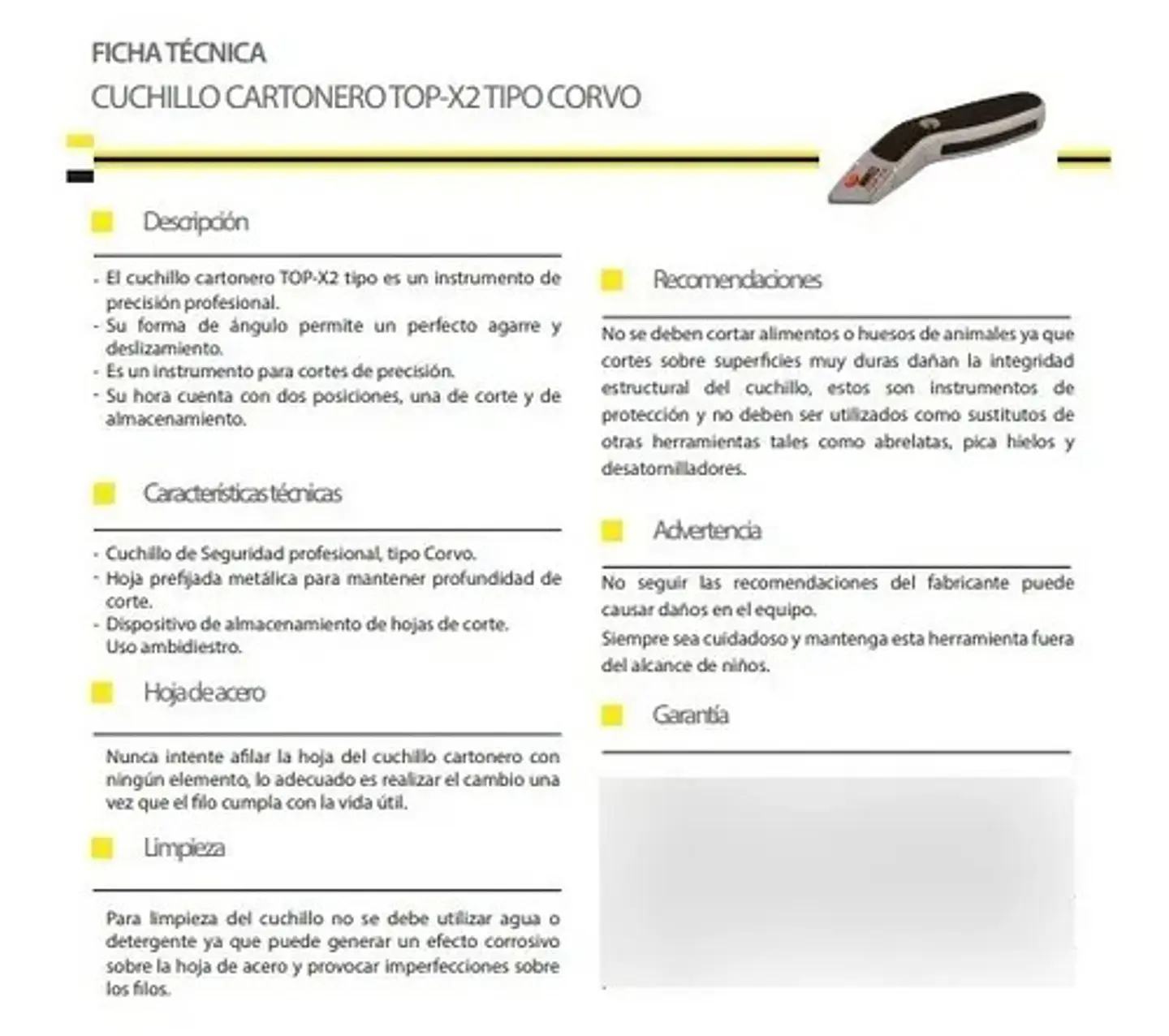 Cuchillo Cartonero Steelpro Top X-2 2