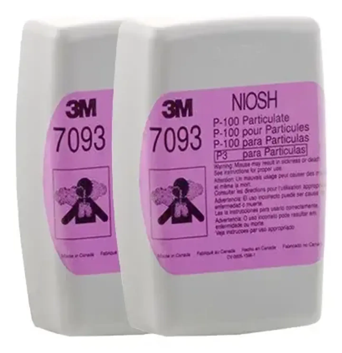 Respirador 3M serie 6000 + Filtros 3M 7093b P100 3