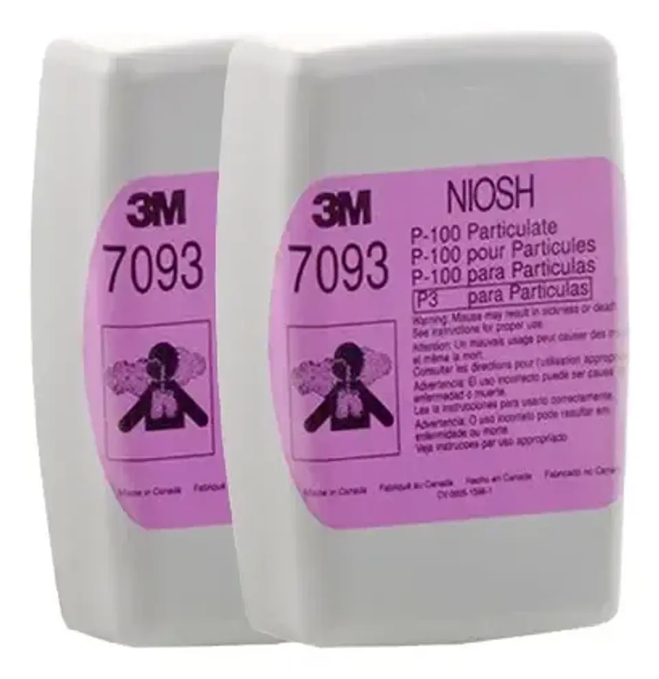 Respirador 3M serie 6000 + Filtros 3M 7093b P100 3