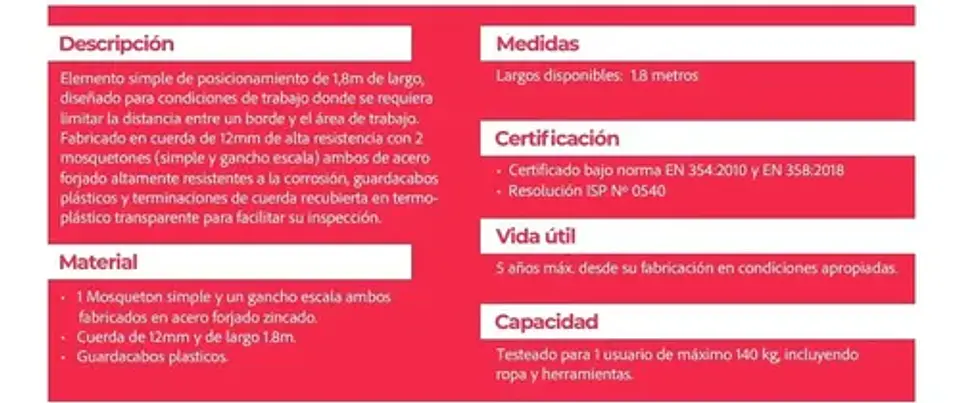 Cabo De Vida Estrobo Segma King 1.8mt G/escala Certif. Isp 3