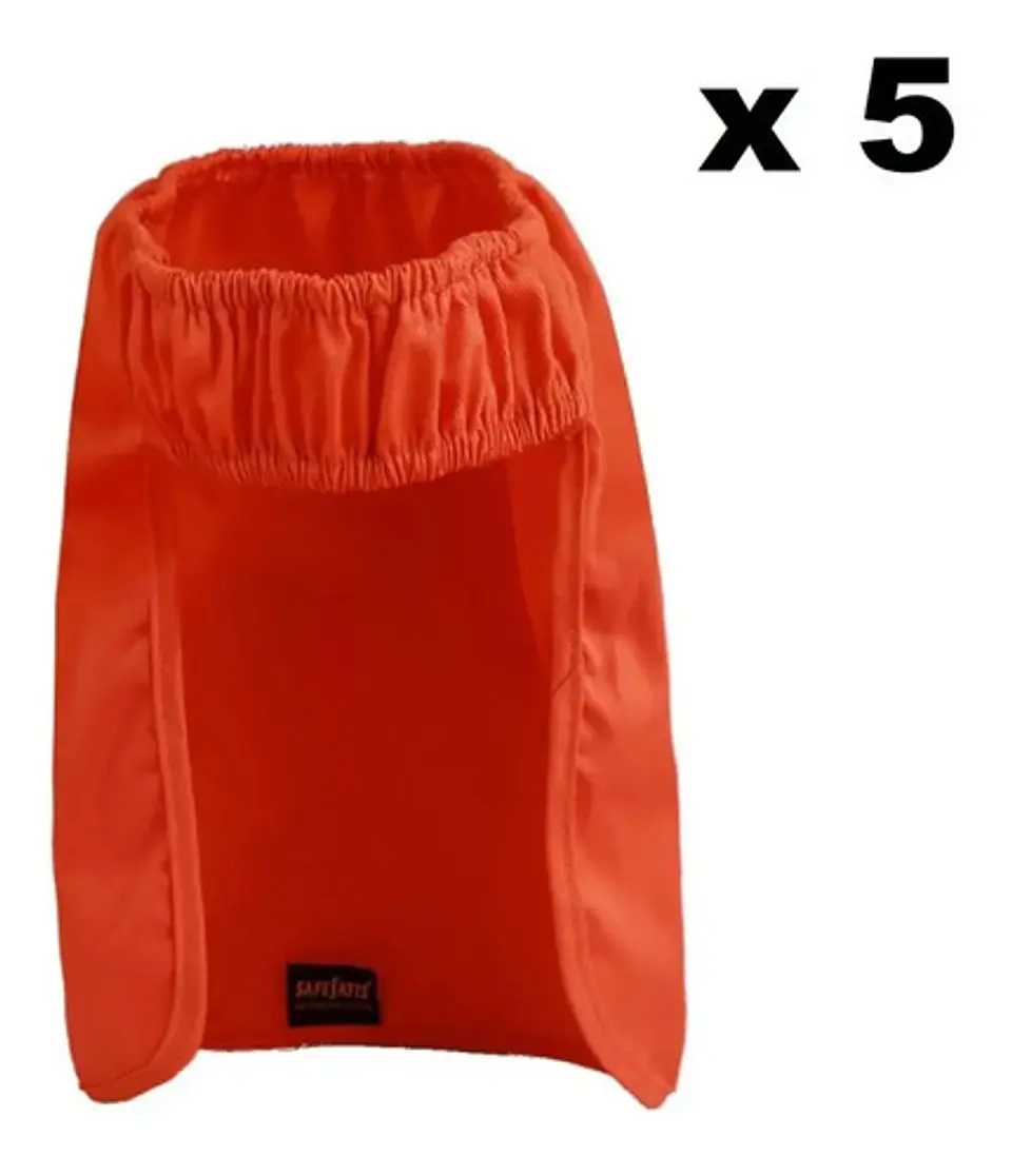 Gorro Cubre Nuca Naranjo Para Casco Pack 5 Unidades. 2