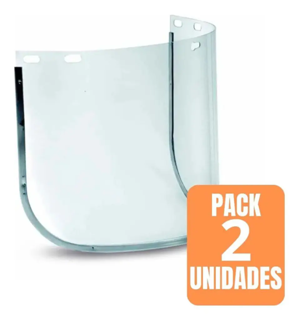 Oferta 2 Repuestos De Escudo Facial 8x16  De Policarbonato  2