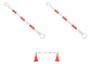 Pack 2 Barras Conectora Vial Retractil Rojo-blanco 2,1 Mt - Miniatura 1