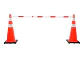 Pack 2 Barras Conectora Vial Retractil Rojo-blanco 2,1 Mt - Miniatura 2